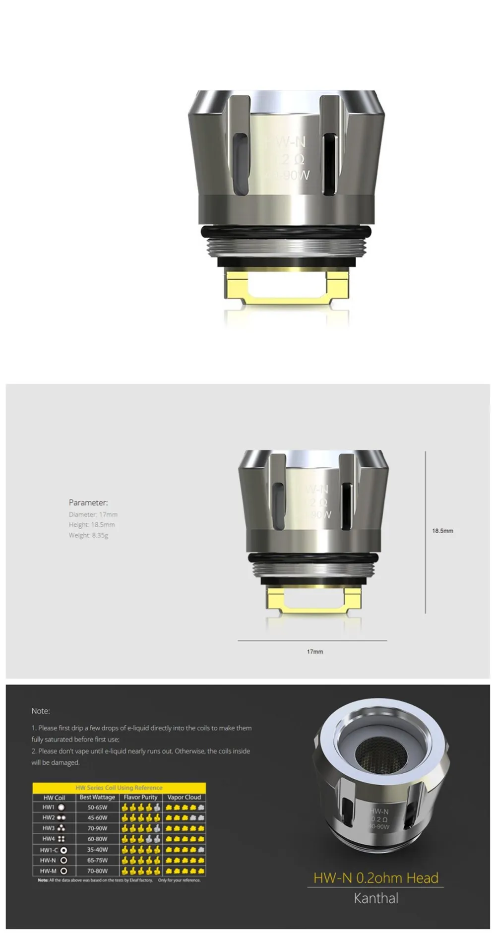 Eleaf HW-N Head Coil 0.2ohm